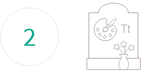 Personally customise your own design with words, shapes and colours